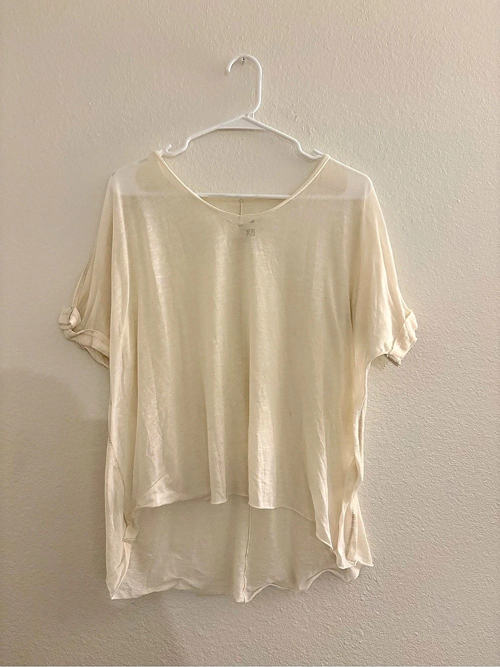 rag & bone Cream High-Low Tunic